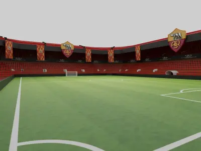 Roma Football Stadium Low-poly 3D model