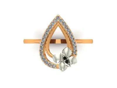 006 Gold ring for woman 3D print model