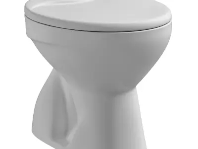 Floor Mount oval shape EWC toilet 3D model Modeled in 3ds max 3D model