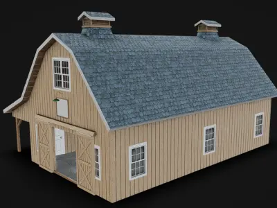 Barn 09 Low-poly 3D model