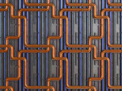 Sci-Fi Pipes PBR Seamless Texture