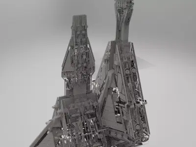Ra Has Returned Sci-Fi City Tower ruin 4 3D model