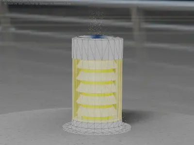 Galvanized Light-Column -3- Street-Light 9 Low-poly 3D model