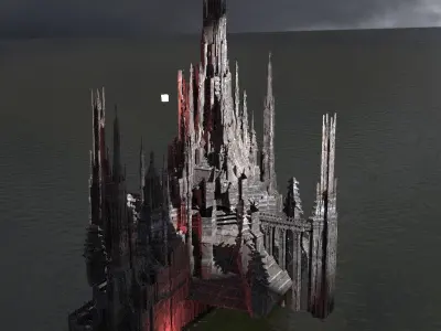 Mordor Fantasy Style Towers 5  3D model