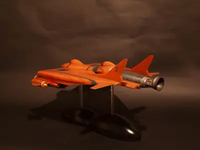 UFO Lunar module and Lunar Carrier 3D print model