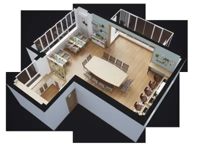 Conference table leisure table 3D model