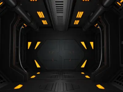 Sci Fi Tunnel 3D model 39