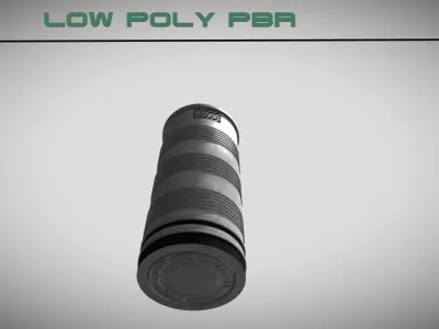 Sci-Fi Container Low-poly 3D model