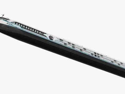  Riviera River Cruise Ship with Jacuzzi Deck White 