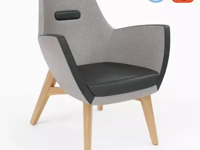 Armchair UMM WOOD 3D model