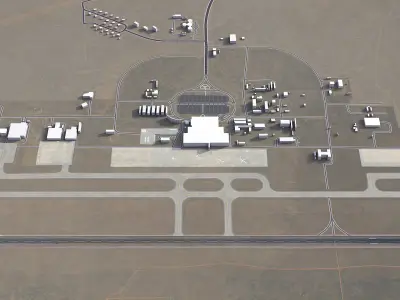 Gaborone - Sir Seretse Khama Airport - GBE Low-poly 3D model