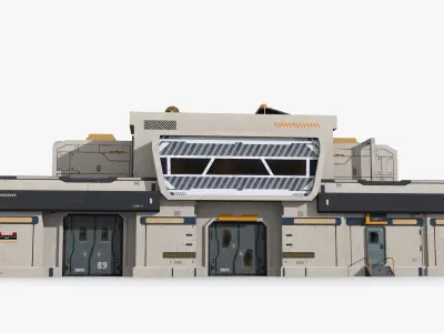 Factory Industrial Sci Fi x19 Low-poly 3D model