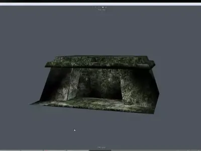 Old little outpost Low-poly 3D model