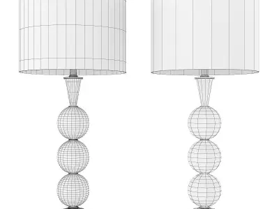 Metal LED Table Lamp Brass Low-poly 3D model
