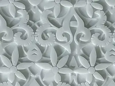 Islamic Floral Ataurique Ornament  3D Model REL02 3D print model