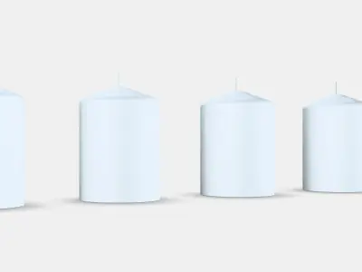 HEMSJO block candle fragrance neutral 3D model