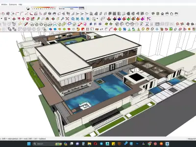 Villa casa 3d model  3D model
