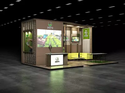 exhibition trade show stand 3D model