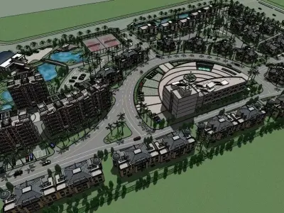 villas home master plan  3D model