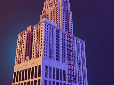  Wayne Tower - Batman Begins 3D model
