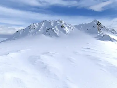 Snow Mountain 01 Low-poly 3D model