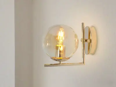 Half 1 light wall lamp 3D model