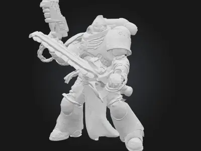  Warrior Sentinel  Battle-Hardened Heroic 3D Model 3D print model
