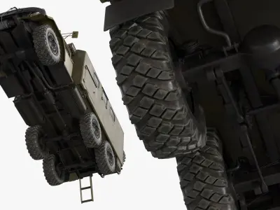  Heavy Military Truck with Box Van 