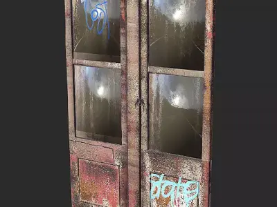 Rusted Metal Door PBR - Game Ready Low-poly 3D model