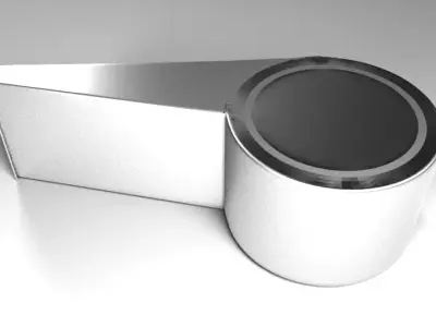 Whistle stainless steel door handle 3D model