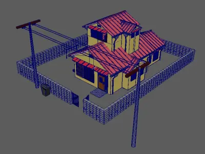 Anime house Low-poly 3D model purchase