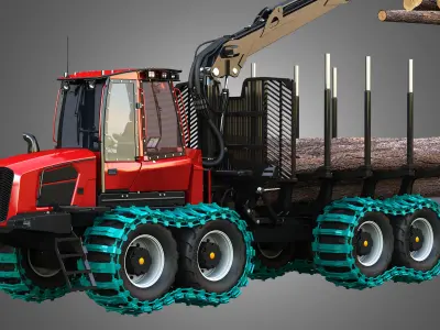 Komatsu - 875 Bruder Forwarder - Forest Machine 3D model