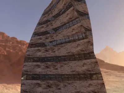 Post Apocalyptic building 2 3D model