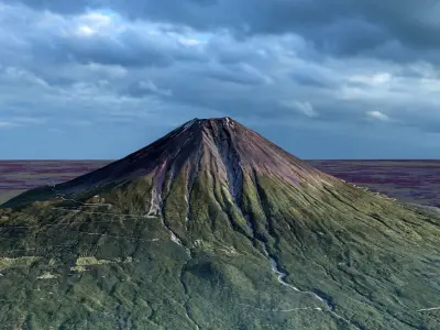 Mount Fuji Landscape 3D model