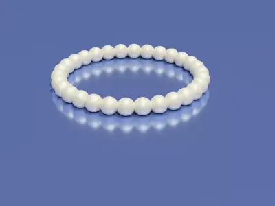 Pearl Bracelet 3D Model Jewelry Asset Low-poly 3D model