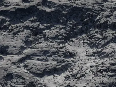 The surface of a crater  The surface of an alien planet  3D model