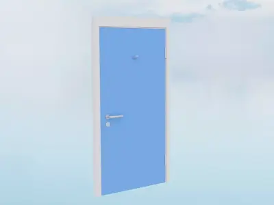 Door with a handle Free low-poly 3D model