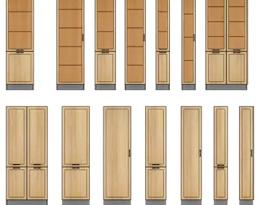 Complete 3D Kitchen Cabinet Pack 3D model