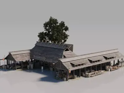 Traditional Japanese House 13 3D model