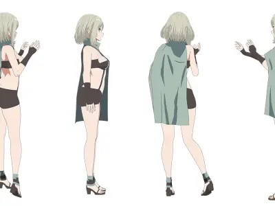 ANIME -  Beginner Druid - RPG Low-poly 3D model