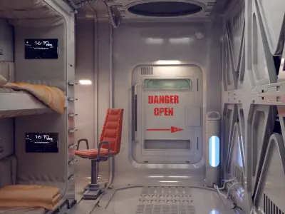 sci fi rooms and textures 3D model