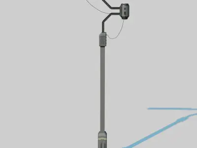 Cyberpunk Street Lamp 3D model purchase