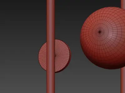 Nordic Creative Glass Ball Wall Lamp 3D model