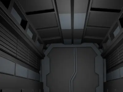 Sci Fi Corridor  Low-poly 3D model purchase