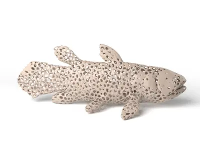 Coelacanth Voronoi Low-poly 3D model