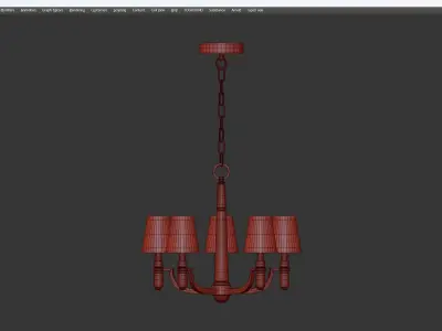 DAYTON CHANDELIER Low-poly 3D model