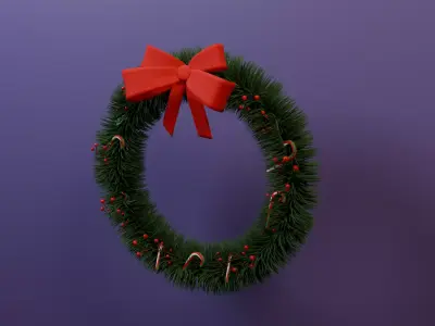 christmas wreath 3d model 3D model
