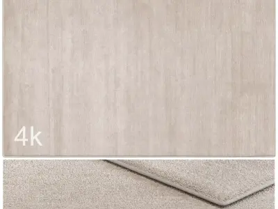Carpet set 3130 - Wool Soft Beige Rug - 4k 3D model