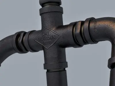 Pipe Lamp - Thinking 3D model
