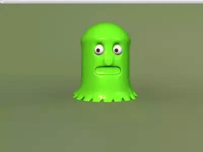 Green octopus 3D model